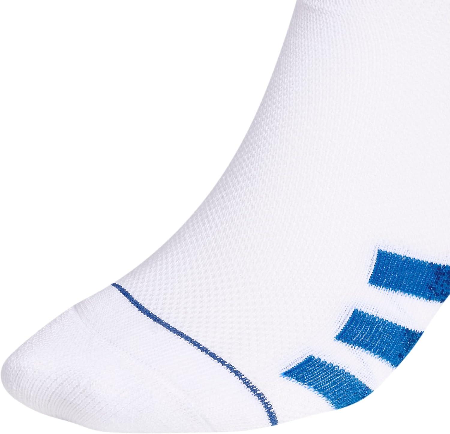 image:imageadidas mens Superlite Low Cut Ankle Socks 3 Pairs Striped LightweightWhiteTeam Royal BlueGlory Blue