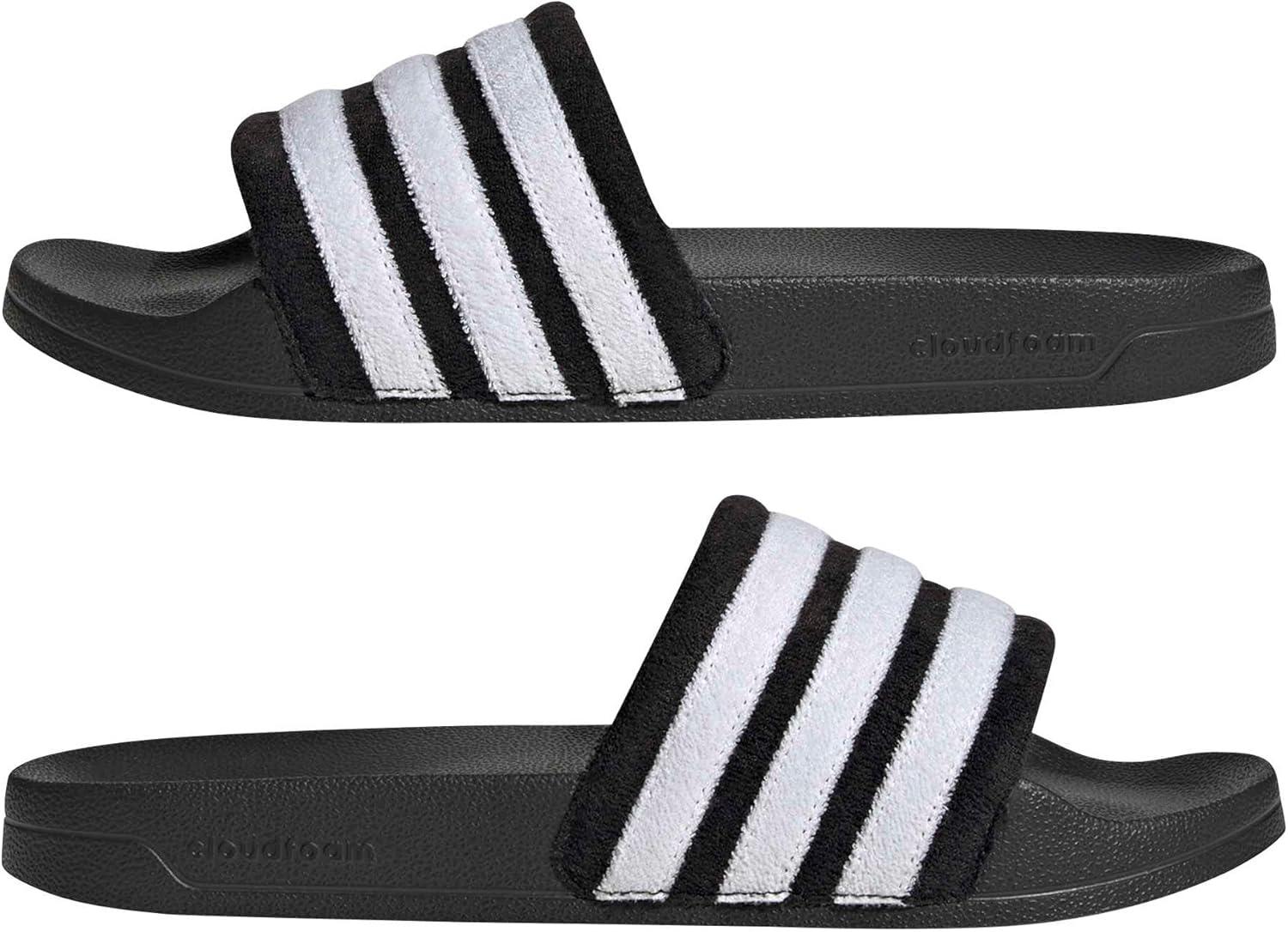 image:imageadidas unisexadult Adilette NoshowerBlackWhiteWhite