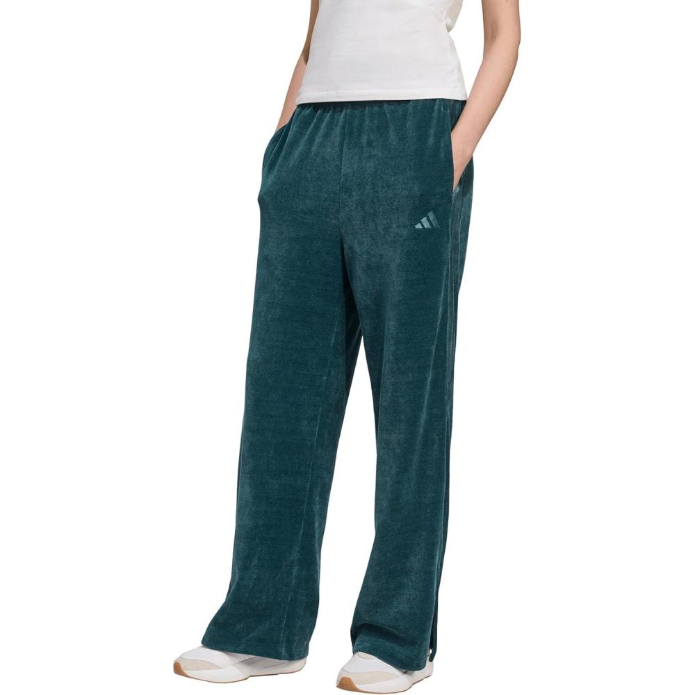 image:imageAdidas Womens Tiro Velour OpenHem PantsAurora Ivy