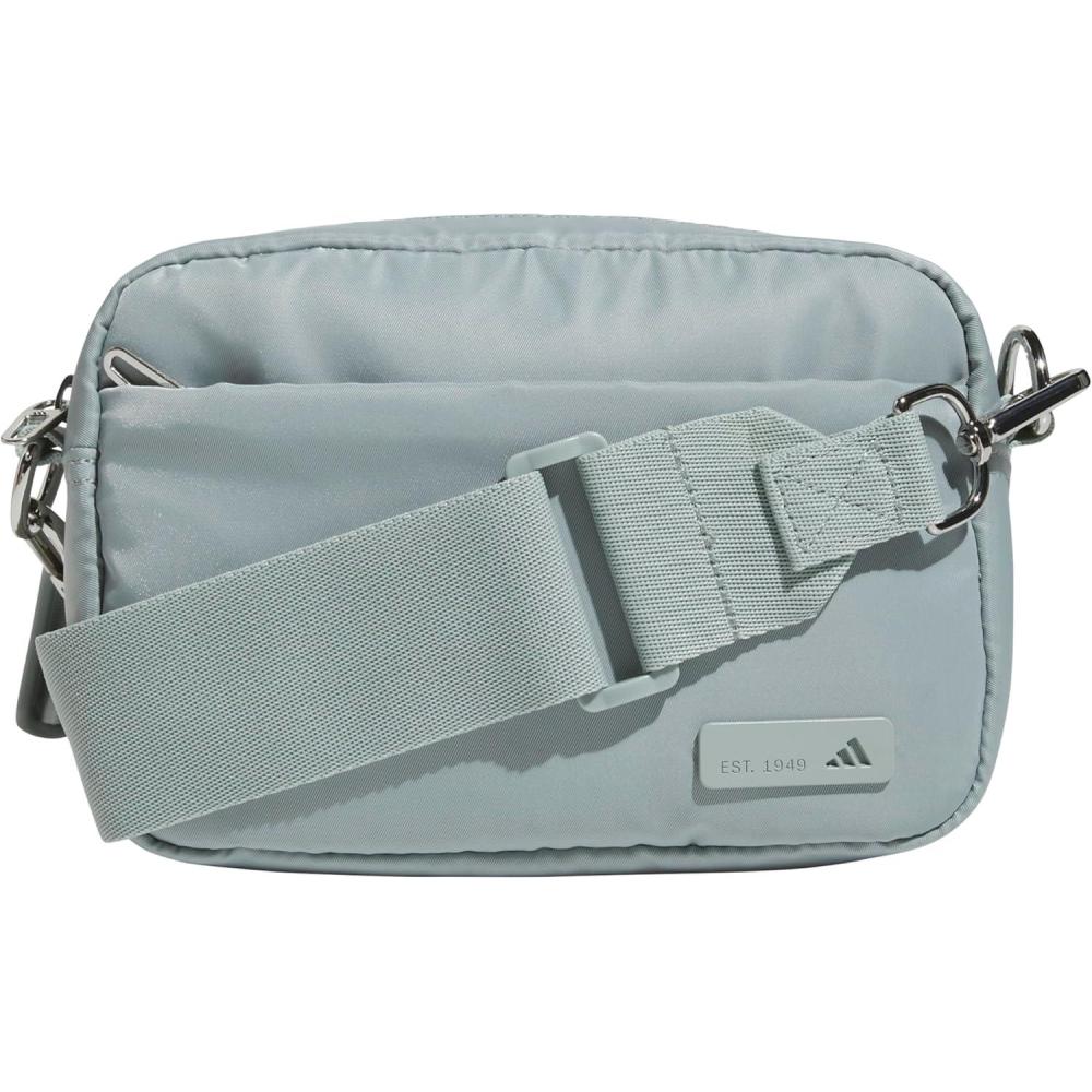 image:imageadidas Luxe Crossbody Premium Shoulder BagWonder Sage GreenSilver Metallic