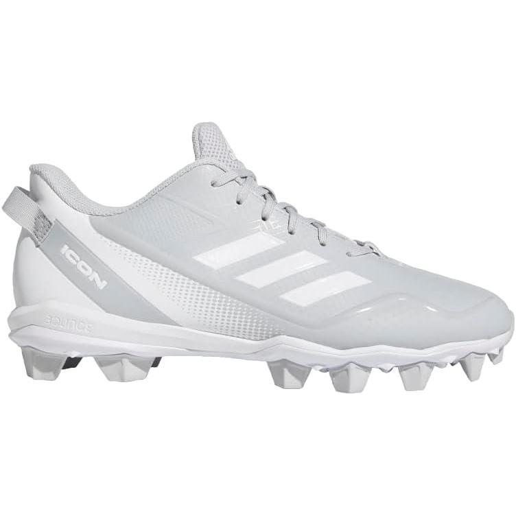 image:imageadidas Mens Icon 7 MD Baseball ShoesTeam Light GreyWhiteSilver Metallic