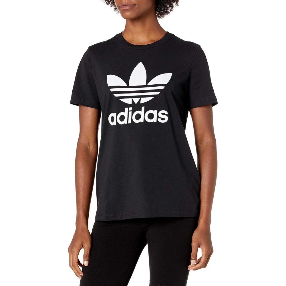 image:imageadidas Originals womens Trefoil TShirtBlackWhite1