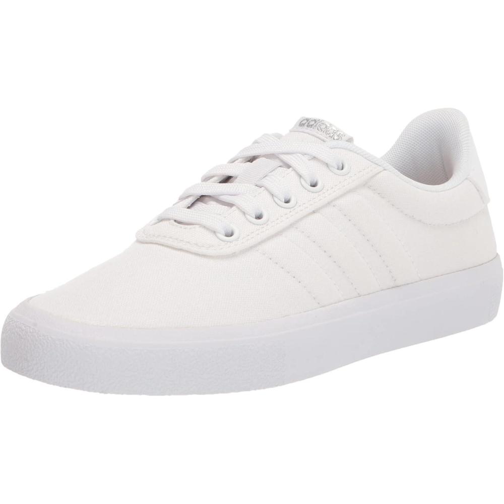 image:imageadidas Womens Vulc Raid3r Skateboarding ShoesWhiteWhiteSilver Metallic