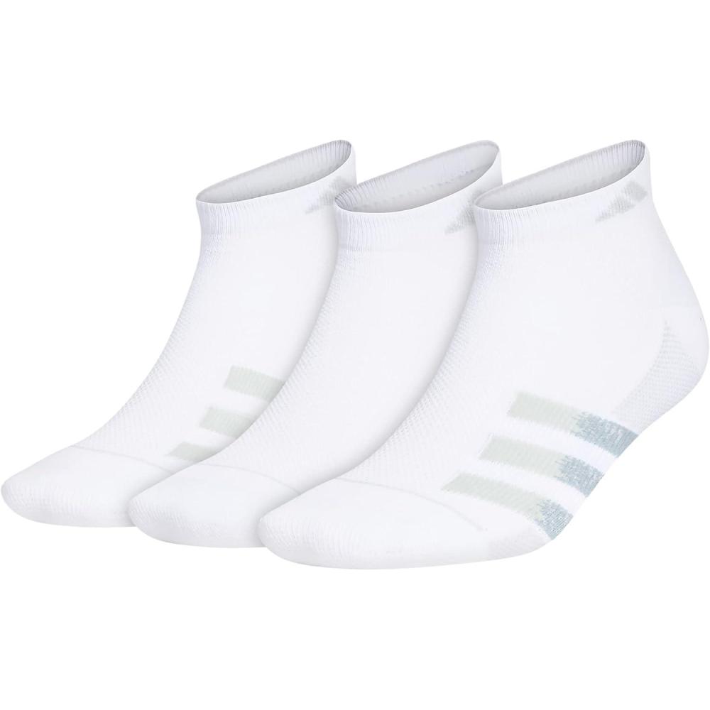 image:imageadidas mens Superlite Low Cut Ankle Socks 3 Pairs Striped LightweightWhiteClear Onix GreyClear Grey