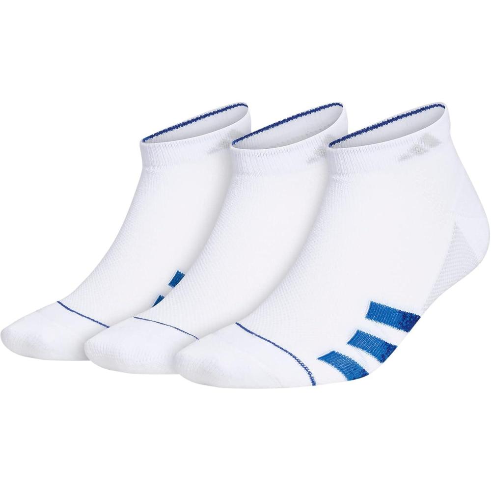 image:imageadidas mens Superlite Low Cut Ankle Socks 3 Pairs Striped LightweightWhiteTeam Royal BlueGlory Blue