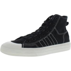 adidas Originals Men’s Nizza Hi RF Sneakers(Black/Black)