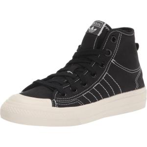 adidas Originals Men’s Nizza Hi RF Sneakers(Black/White/Off White)