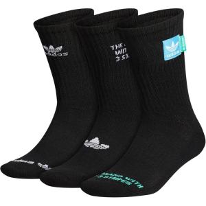 adidas Originals unisex-adult Men’s Originals Passport 3-pack Crew(Black/Hi-res Green/Sky Rush Blue)