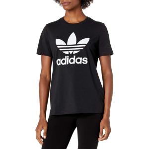 adidas Originals womens Trefoil T-Shirt(Black/White1)
