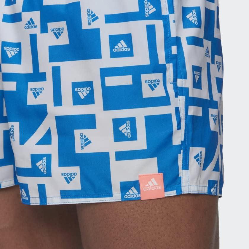 image:imageAdidas Mens Very Short Length Graphic Swim ShortsBlue RushWhite