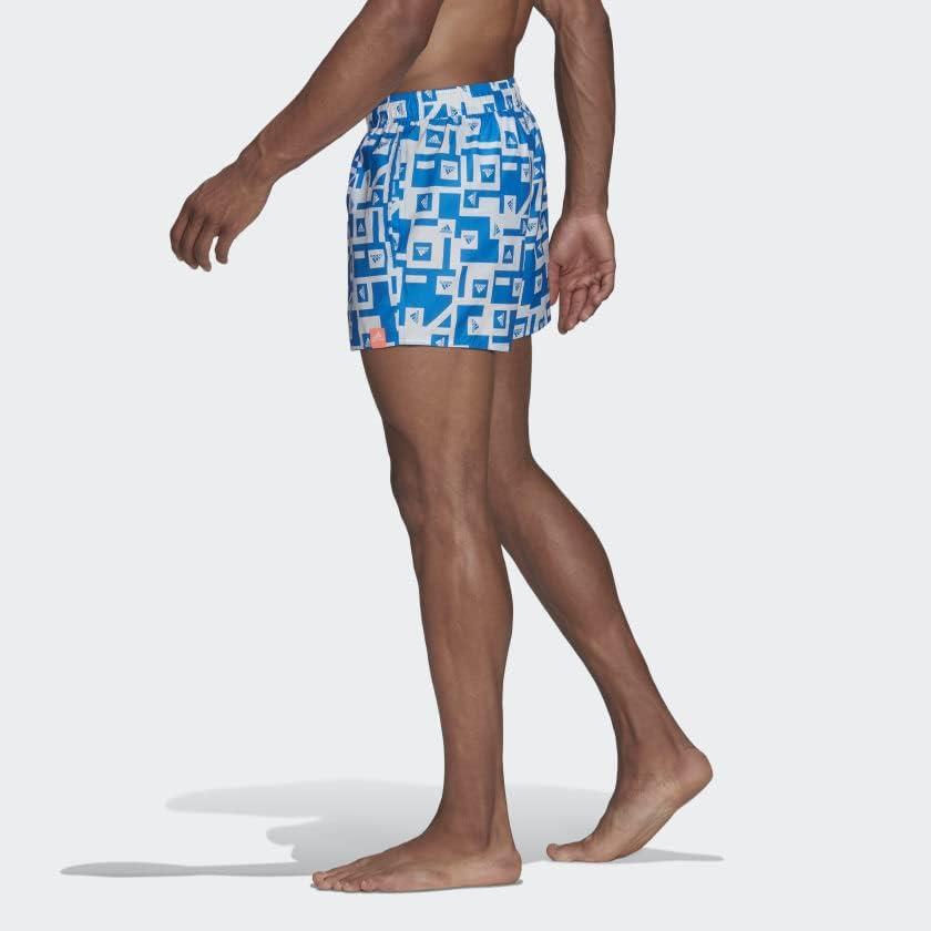 image:imageAdidas Mens Very Short Length Graphic Swim ShortsBlue RushWhite