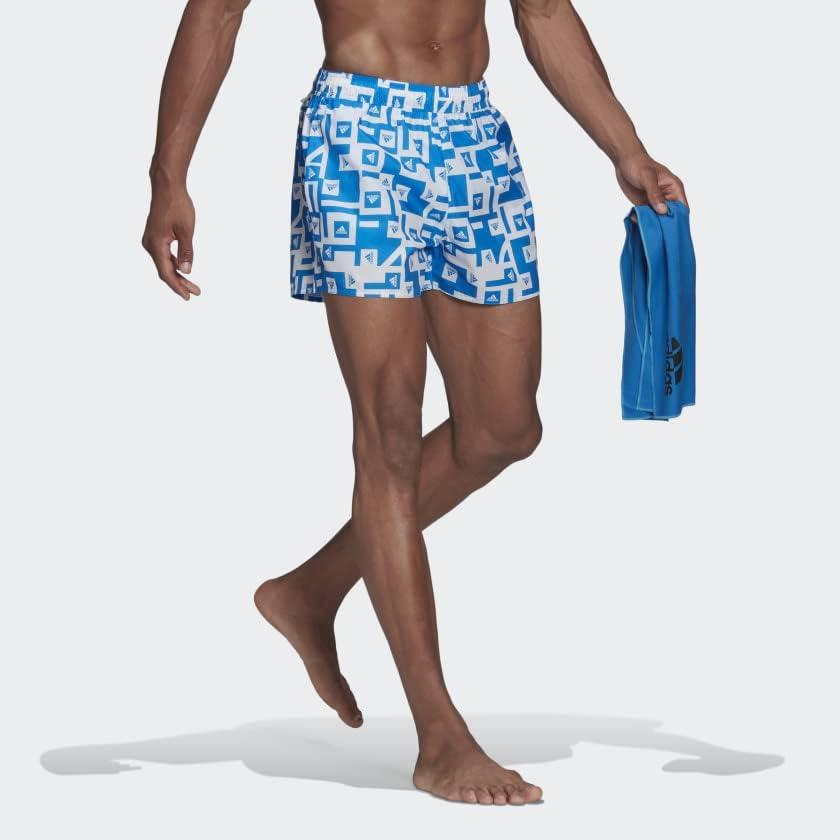 image:imageAdidas Mens Very Short Length Graphic Swim ShortsBlue RushWhite