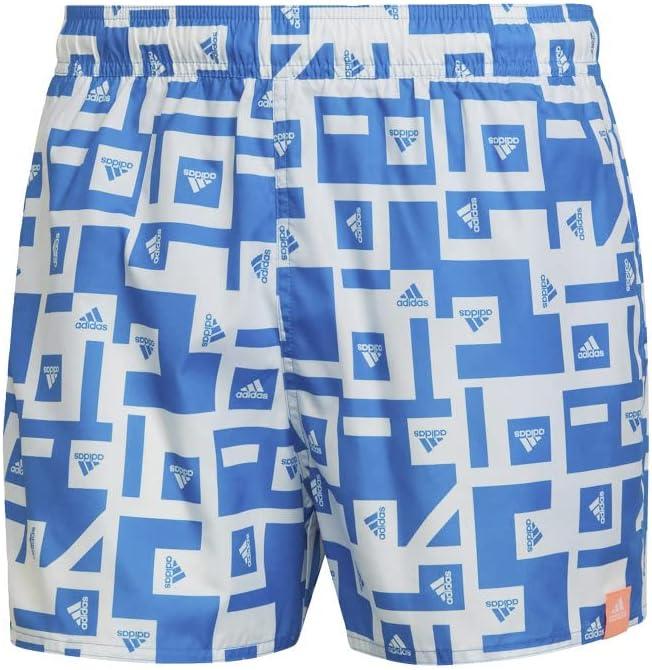image:imageAdidas Mens Very Short Length Graphic Swim ShortsBlue RushWhite
