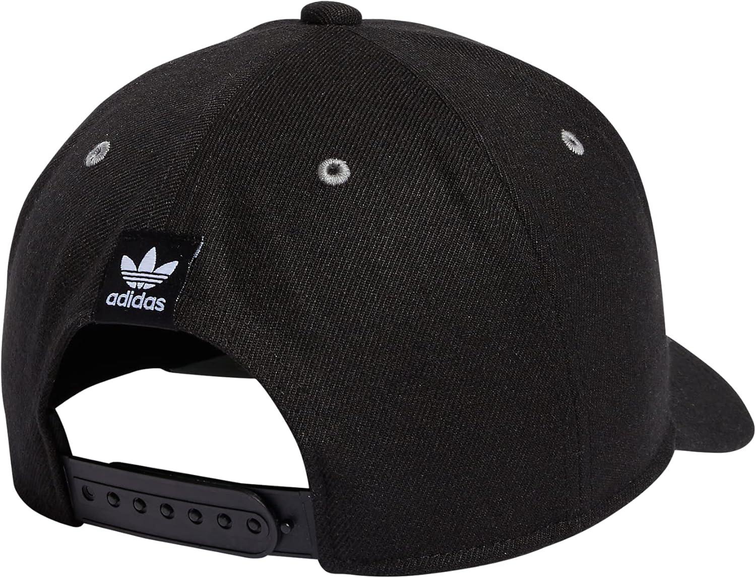 image:imageAdidas Originals Mens Modern High Crown Structured PreCurve Brim Snapback Adjustable Fit HatBlackWhiteSilver Green
