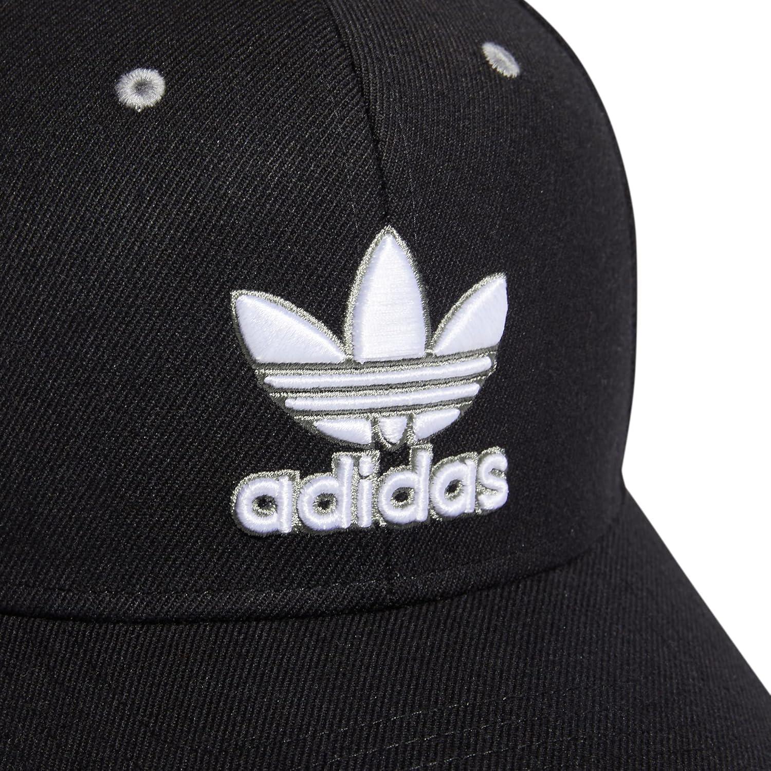 image:imageAdidas Originals Mens Modern High Crown Structured PreCurve Brim Snapback Adjustable Fit HatBlackWhiteSilver Green
