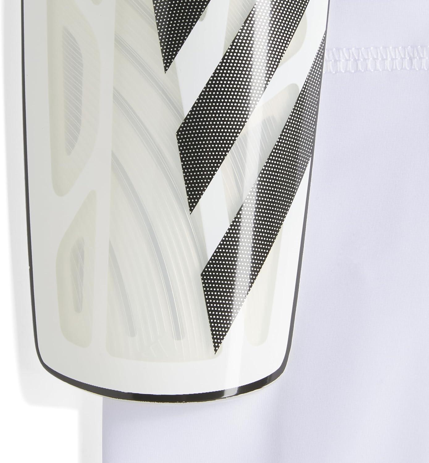 image:imageAdidas Tiro Club Soccer Shin GuardsWhiteBlackSilver Metallic