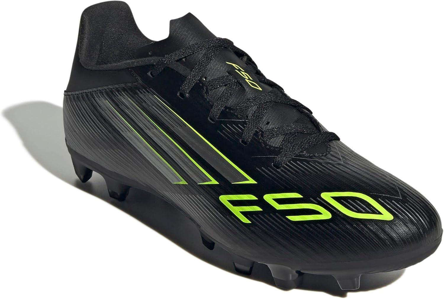 image:imageAdidas UnisexAdult F50 Club Firm GroundMulti GroundBlackIron MetallicLucid Lemon