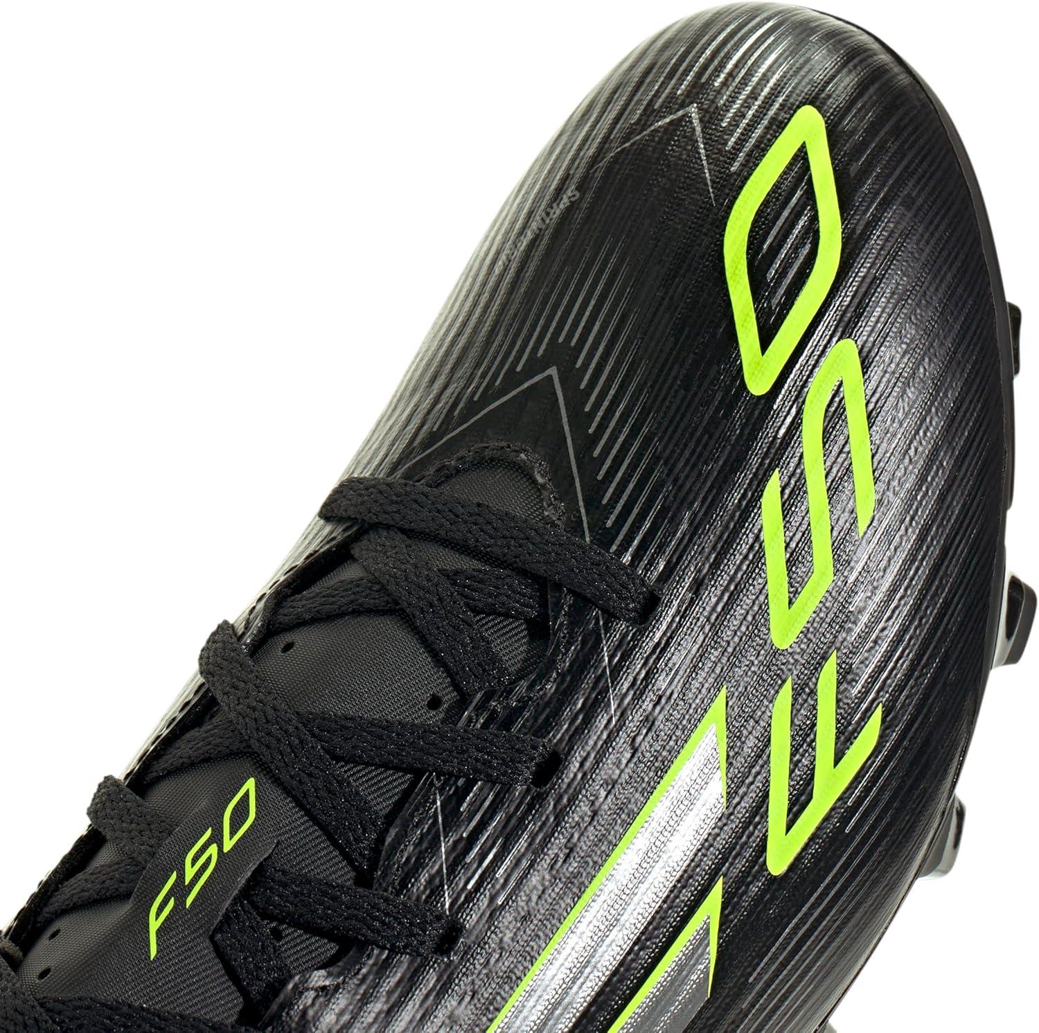 image:imageAdidas UnisexAdult F50 Club Firm GroundMulti GroundBlackIron MetallicLucid Lemon