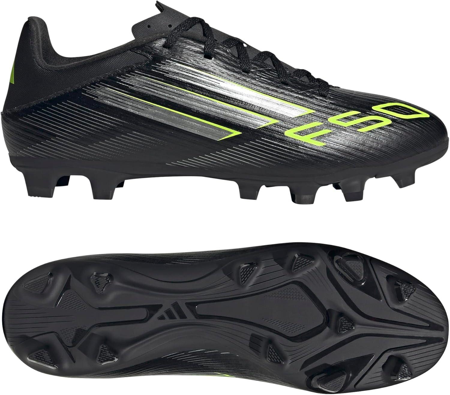 image:imageAdidas UnisexAdult F50 Club Firm GroundMulti GroundBlackIron MetallicLucid Lemon