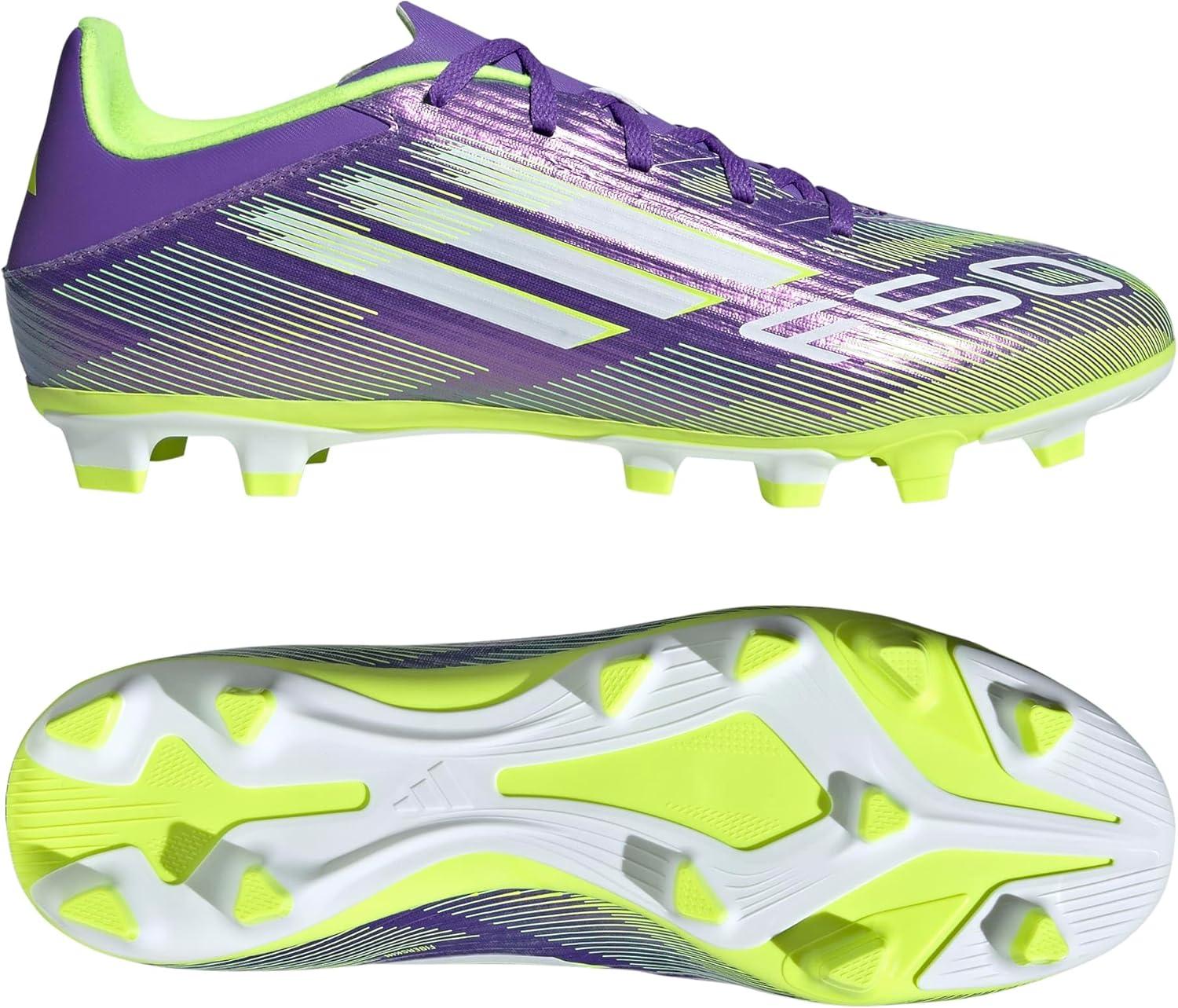 image:imageAdidas UnisexAdult F50 Club Firm GroundMulti GroundPurple RushWhiteLucid Lemon