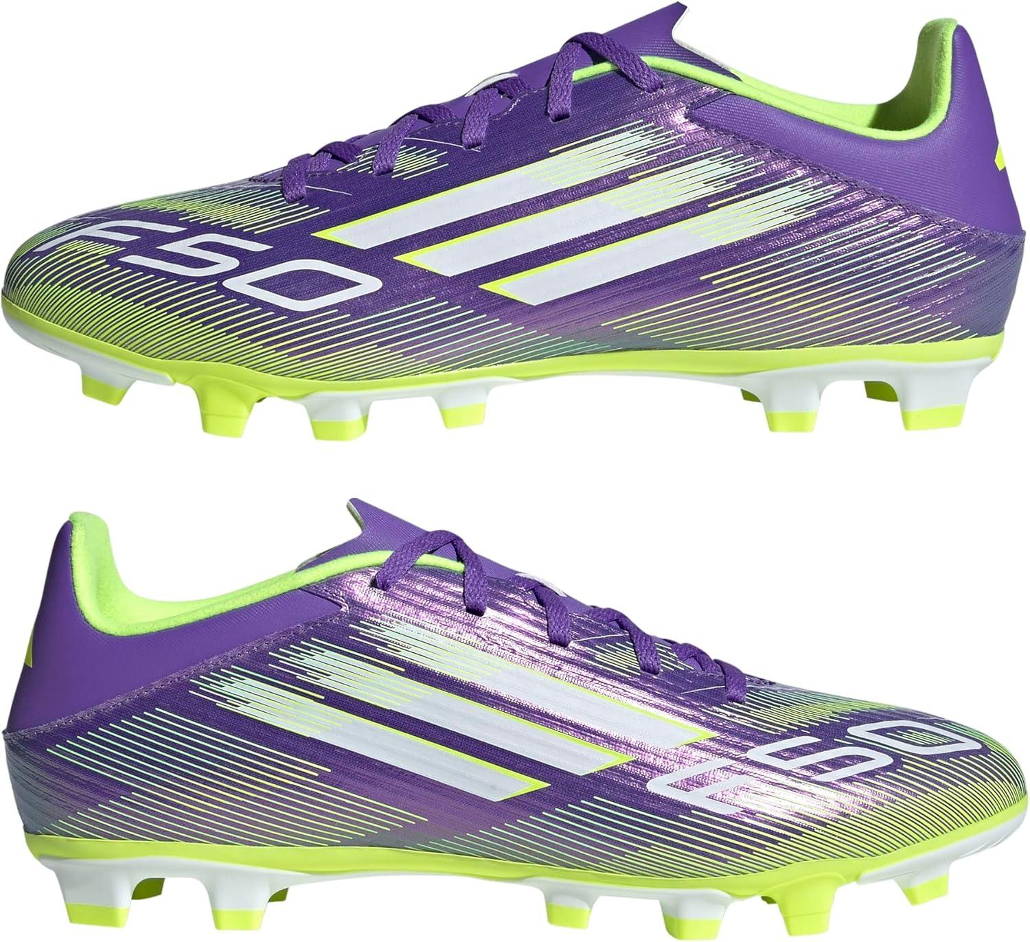 image:imageAdidas UnisexAdult F50 Club Firm GroundMulti GroundPurple RushWhiteLucid Lemon
