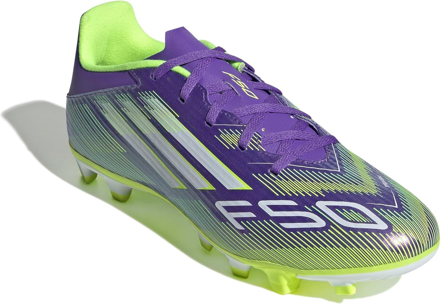 image:imageAdidas UnisexAdult F50 Club Firm GroundMulti GroundPurple RushWhiteLucid Lemon
