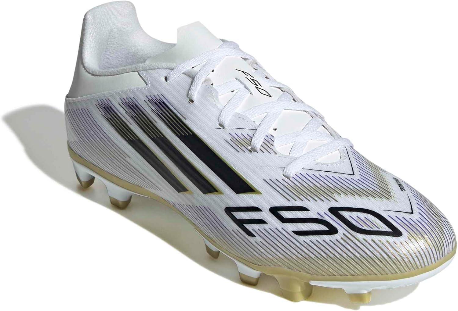 image:imageAdidas UnisexAdult F50 Club Firm GroundMulti GroundWhiteBlackGold Metallic