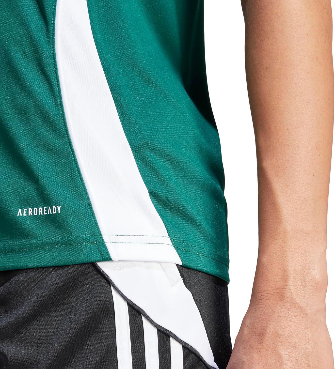 image:imageAdidas Womens Tiro 24 JerseyDark GreenWhite