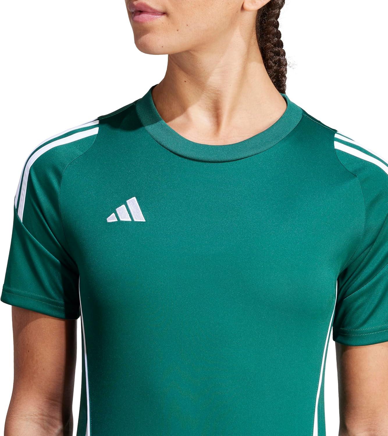 image:imageAdidas Womens Tiro 24 JerseyDark GreenWhite