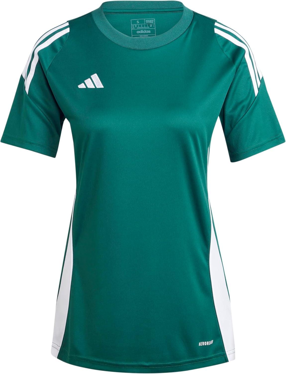 image:imageAdidas Womens Tiro 24 JerseyDark GreenWhite