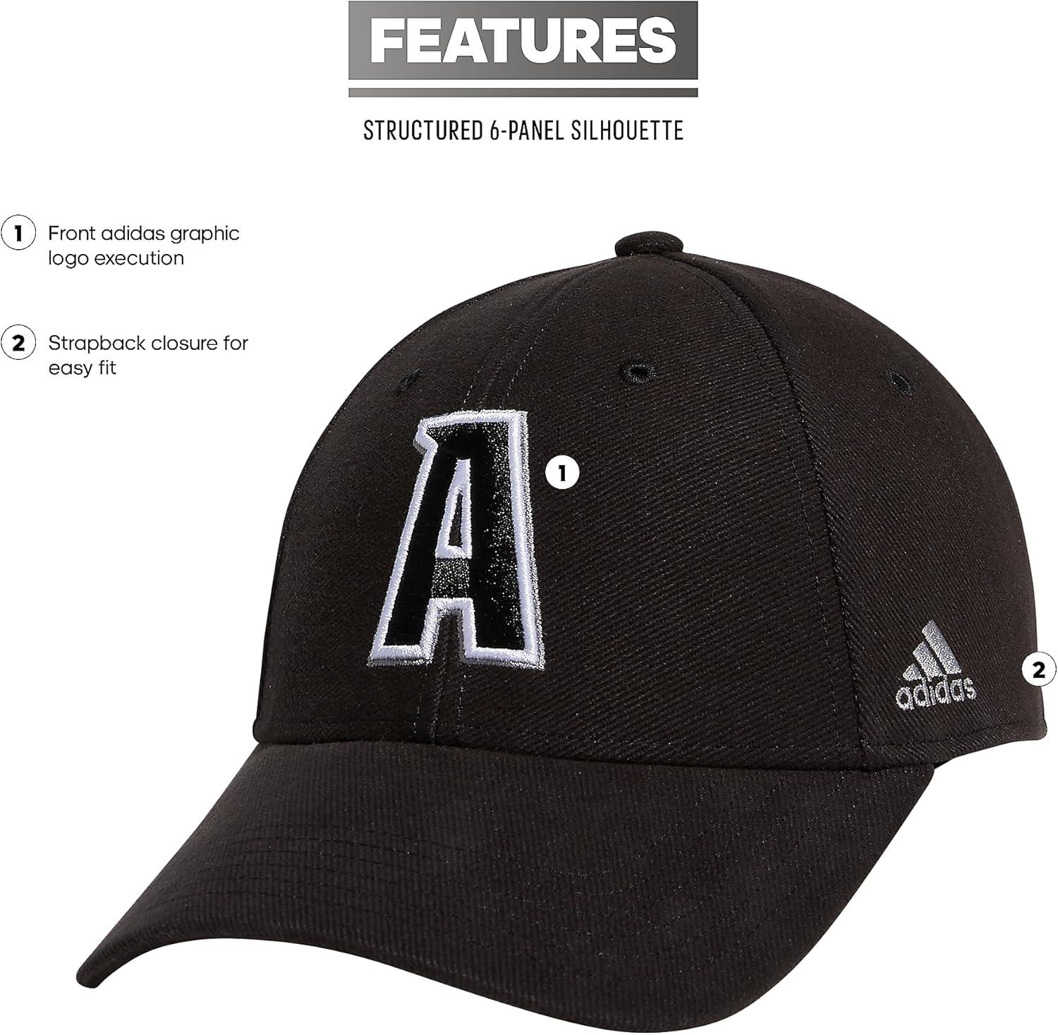 image:imageAdidas Womens Womens Structured Adjustable HatBlackGreyWhite