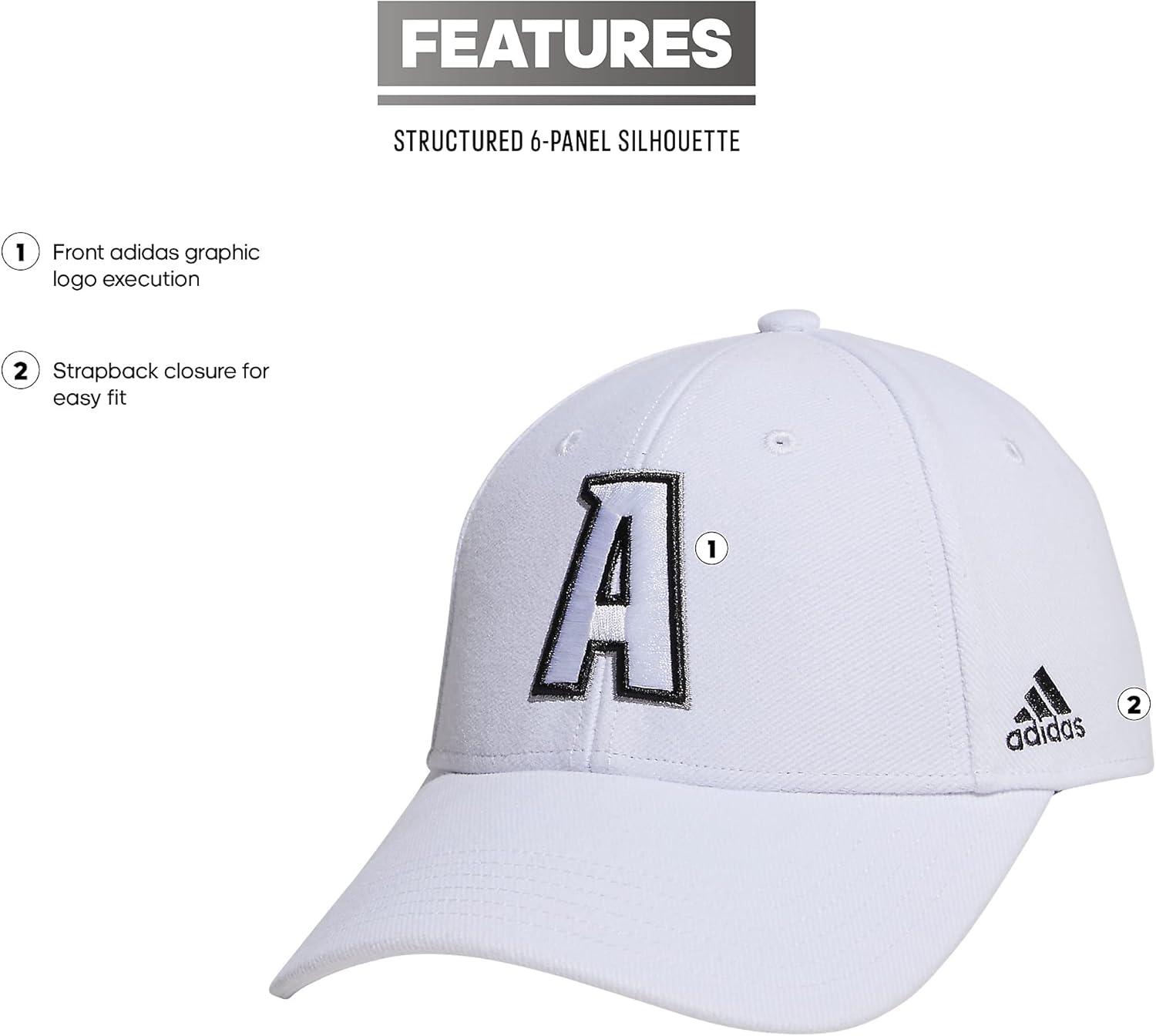 image:imageAdidas Womens Womens Structured Adjustable HatWhiteGreyBlack