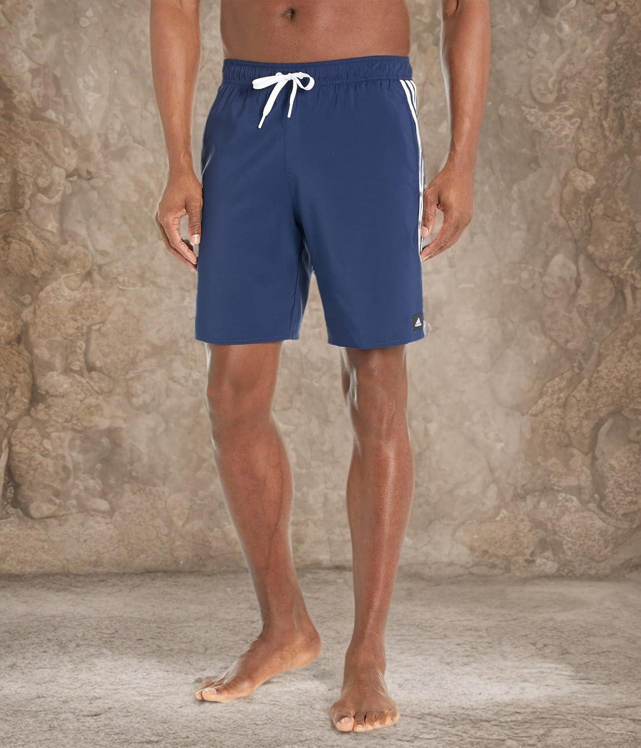 image:imageadidas 3Stripes Classics 19 Swim ShortsTeam Navy BlueWhite