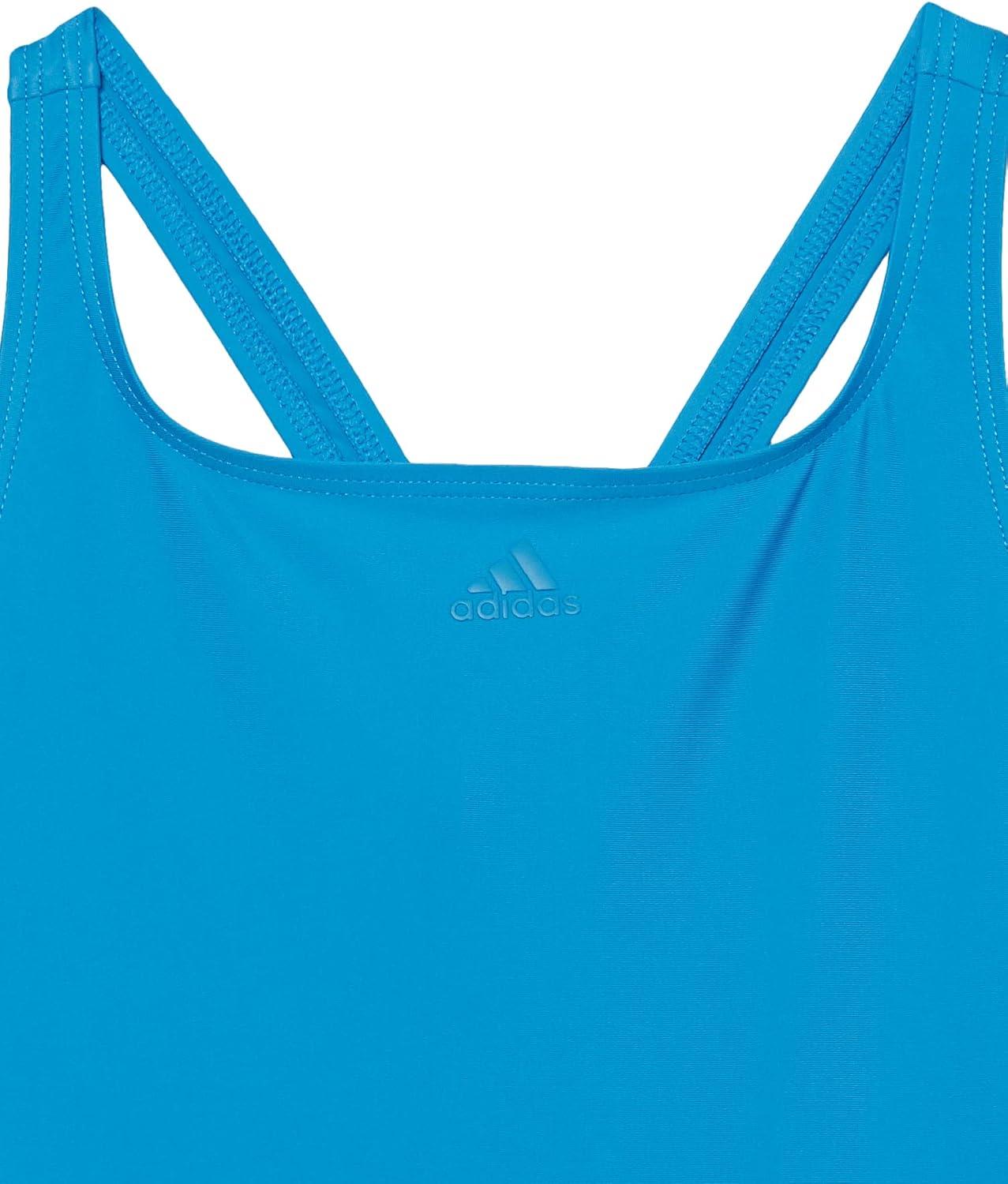 image:imageadidas Girls Classic 3Stripes SwimsuitHigh BlueWhite