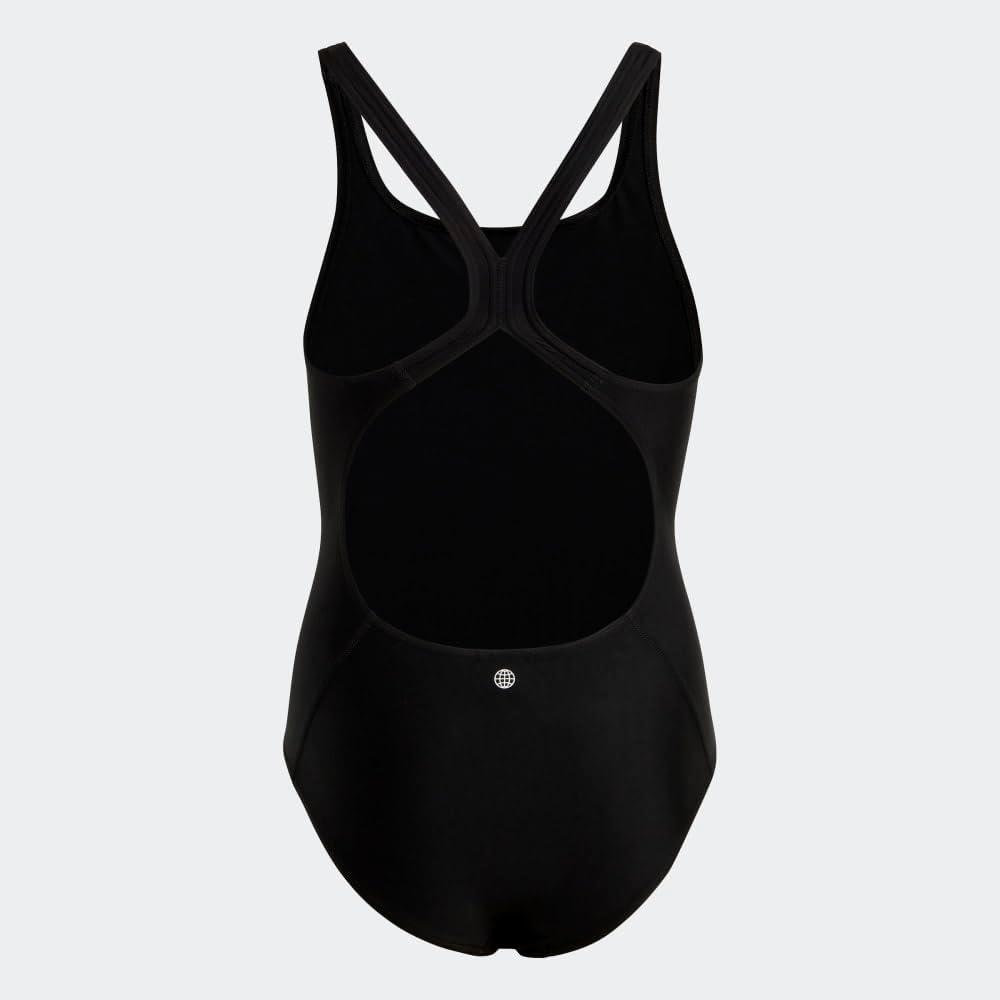image:imageadidas Girls Solid Small Logo SwimsuitBlackWhite