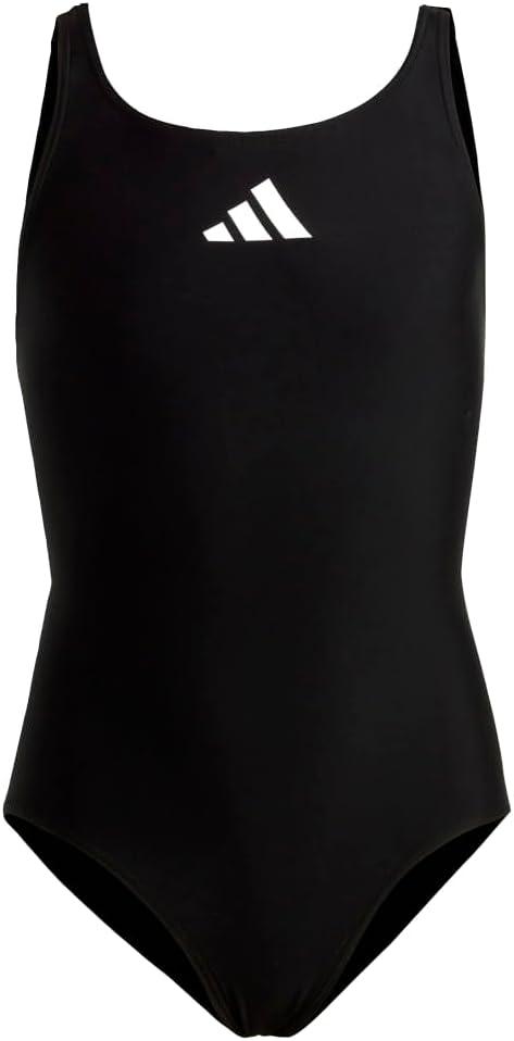 image:imageadidas Girls Solid Small Logo SwimsuitBlackWhite