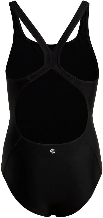 image:imageadidas Girls Solid Small Logo SwimsuitBlackWhite