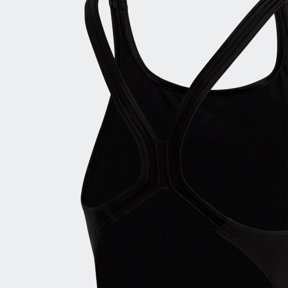 image:imageadidas Girls Solid Small Logo SwimsuitBlackWhite