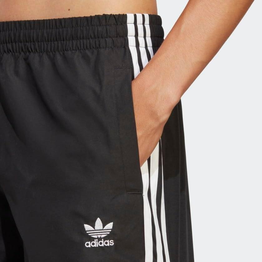 image:imageadidas Mens Adicolor Striped Swim Trunks Casual Swimwear Casual BlackBlackWhite