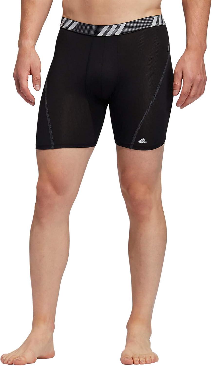 image:imageadidas Mens Sport Performance Mesh Boxer Brief Underwear 3Pack DISCONTINUEDBlackOnix GreyBlack