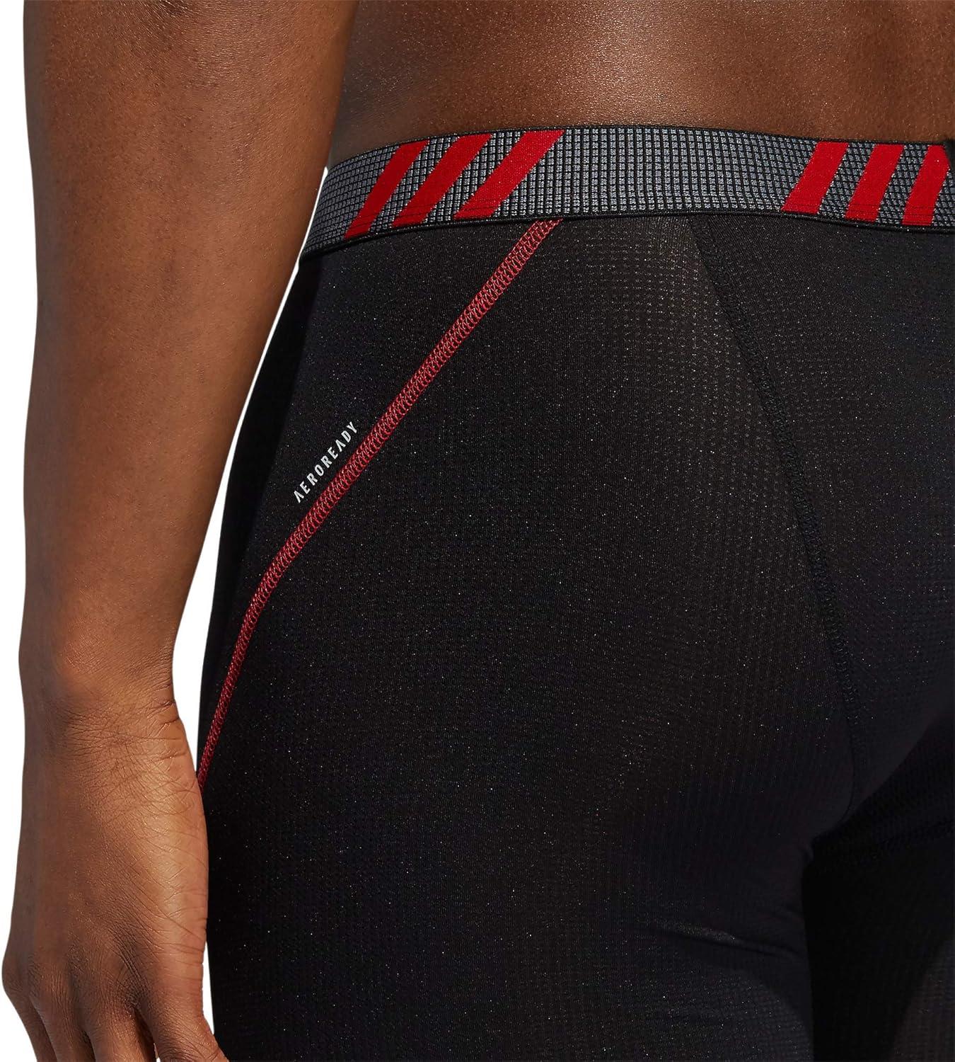 image:imageadidas Mens Sport Performance Mesh Boxer Brief Underwear 3Pack DISCONTINUEDBlackScarlet RedOnix Grey