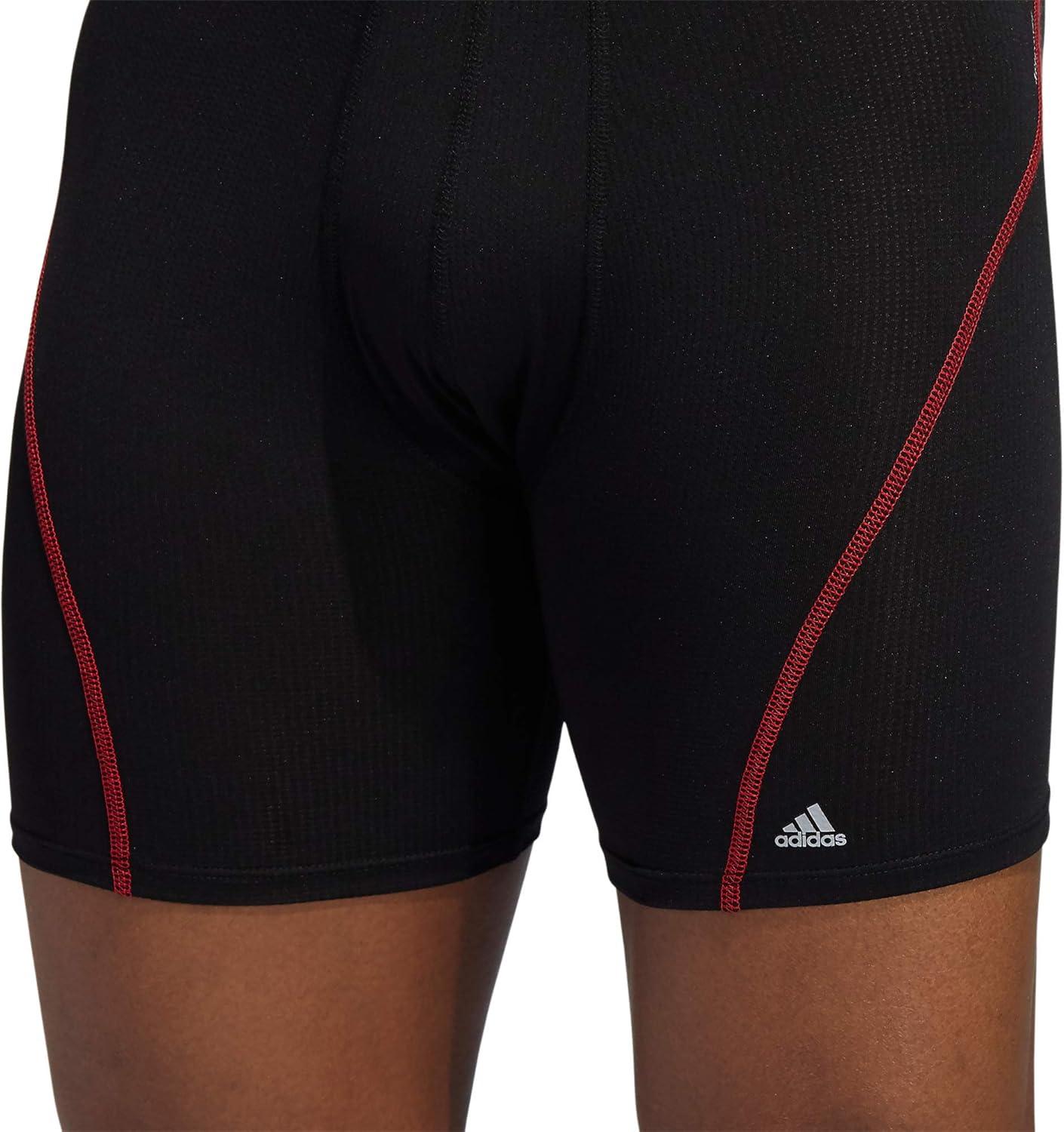 image:imageadidas Mens Sport Performance Mesh Boxer Brief Underwear 3Pack DISCONTINUEDBlackScarlet RedOnix Grey