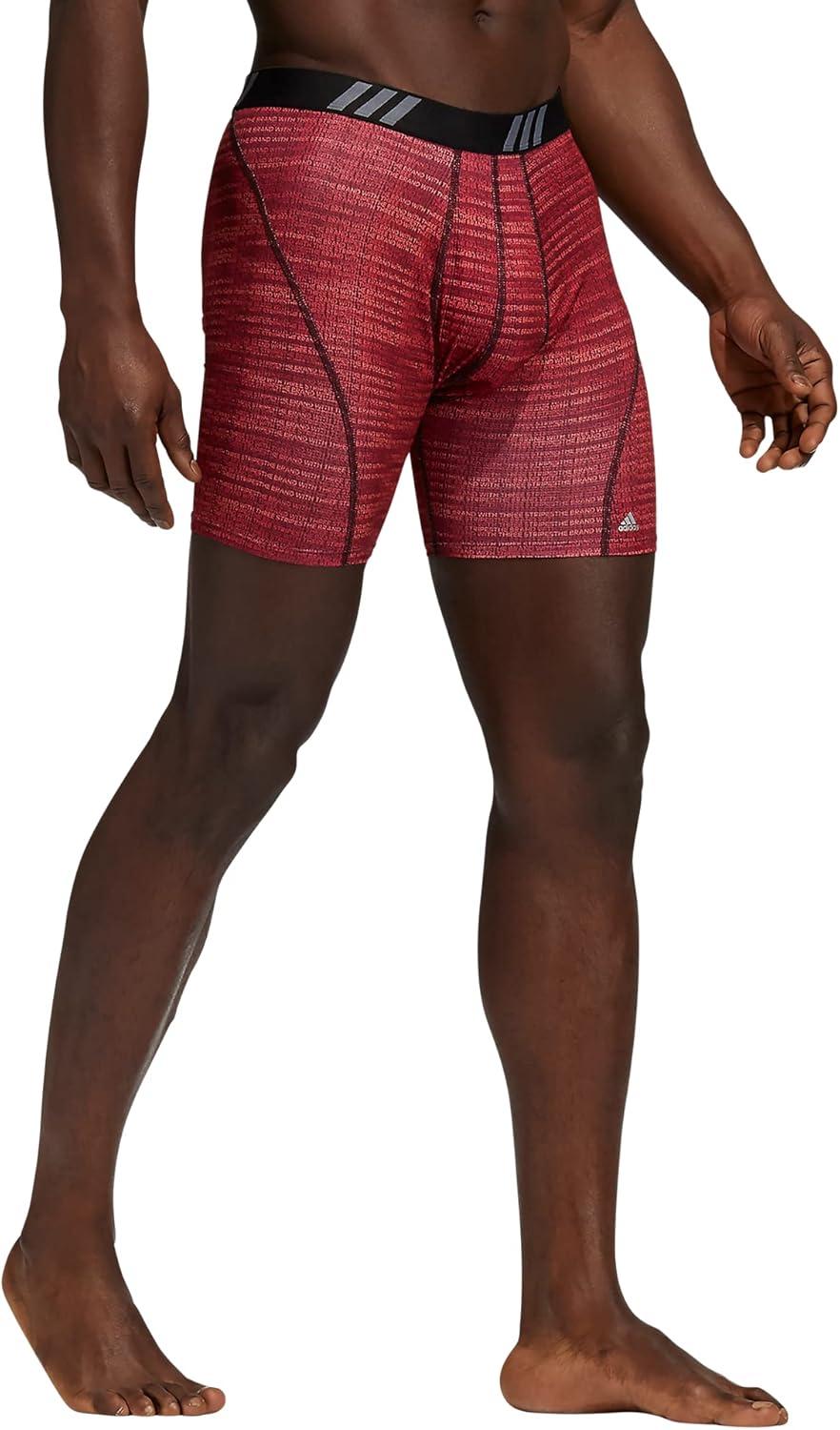 image:imageadidas Mens Sport Performance Mesh Boxer Brief Underwear 3Pack DISCONTINUEDIllum Vivid RedBlackVivid Red