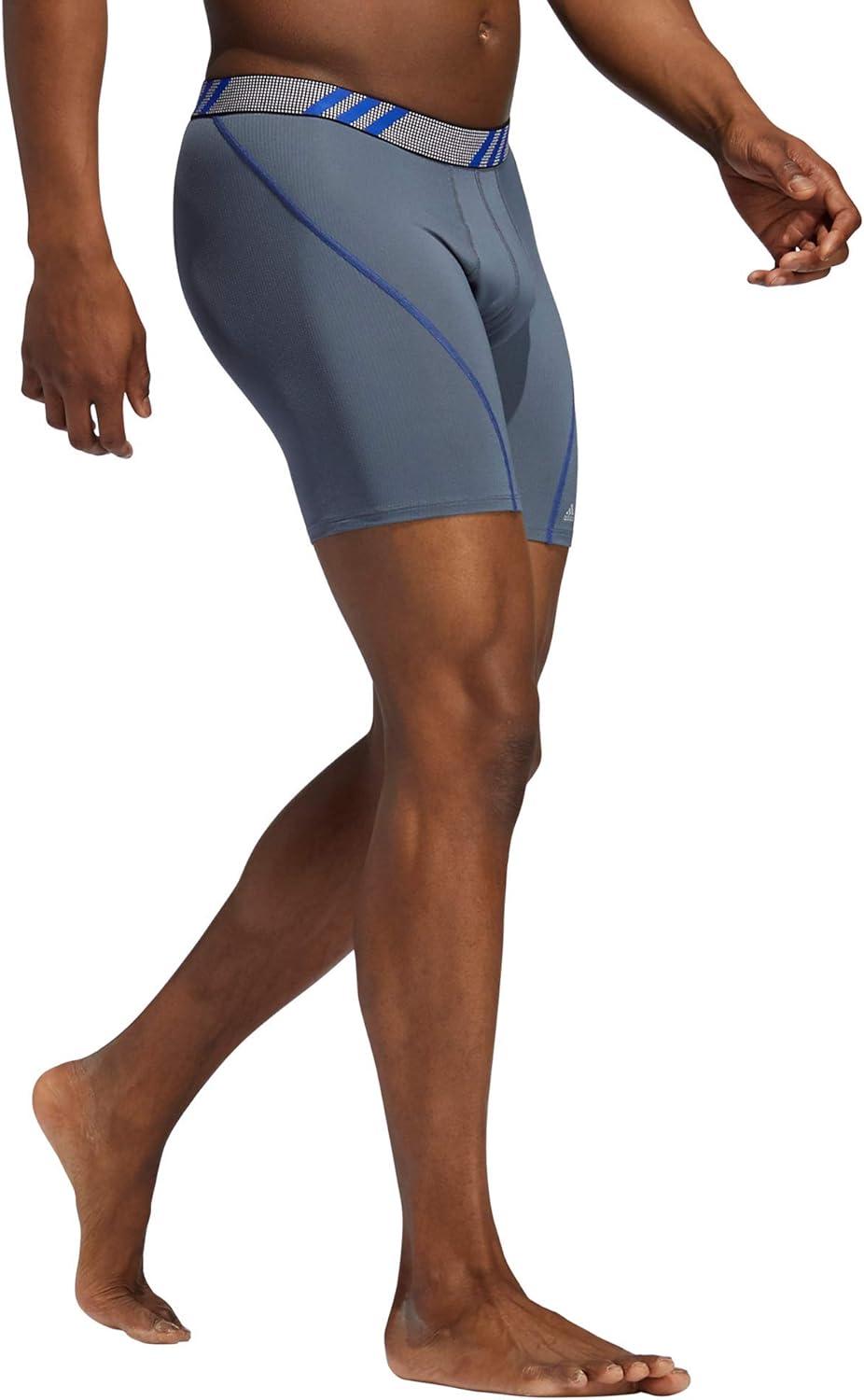 image:imageadidas Mens Sport Performance Mesh Boxer Brief Underwear 3Pack DISCONTINUEDOnix GreyBlue