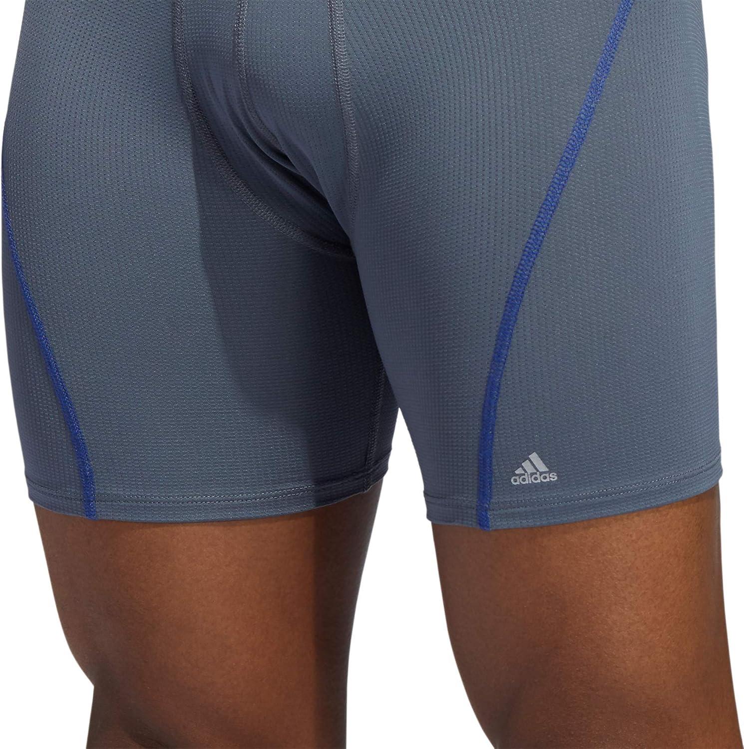 image:imageadidas Mens Sport Performance Mesh Boxer Brief Underwear 3Pack DISCONTINUEDOnix GreyBlue