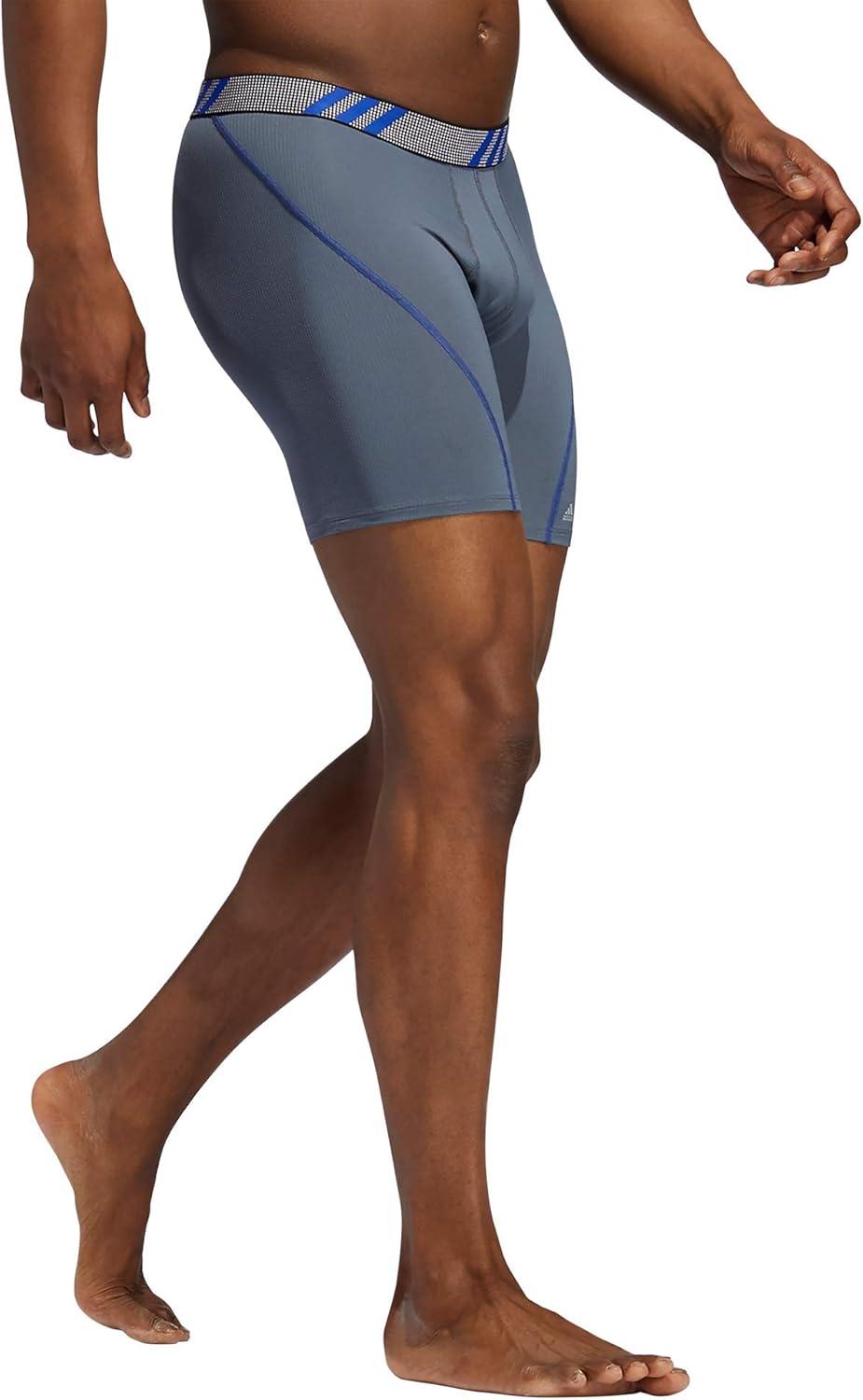 image:imageadidas Mens Sport Performance Mesh Boxer Brief Underwear 3Pack DISCONTINUEDOnix GreyBold BlueGrey