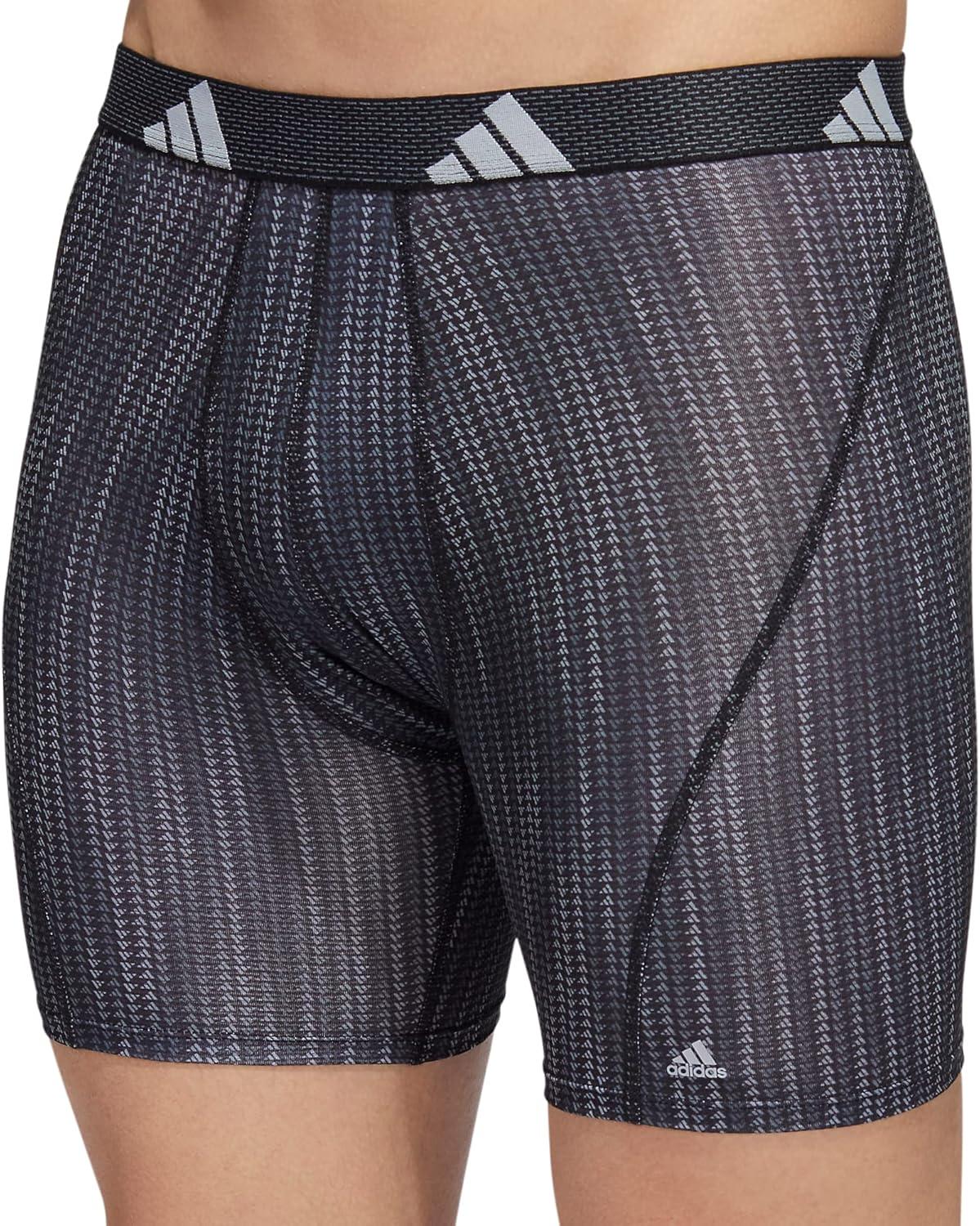 image:imageadidas Mens Sport Performance Mesh Boxer Brief Underwear 3Pack DISCONTINUEDPerformance Wave BlackBlackBlack