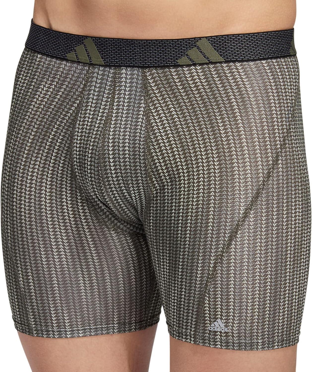 image:imageadidas Mens Sport Performance Mesh Boxer Brief Underwear 3Pack DISCONTINUEDPerformance Wave Silver Pebbleshadow OliveBlackOnix Grey