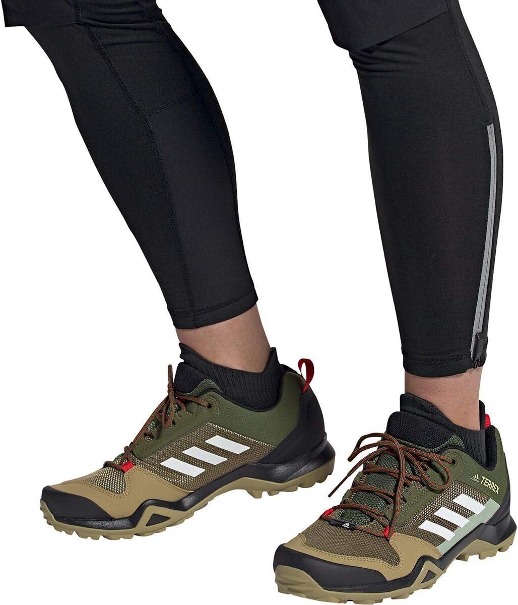 image:imageadidas Mens Terrex Ax3 Hiking BootsWild PineCrystal WhiteVivid Red