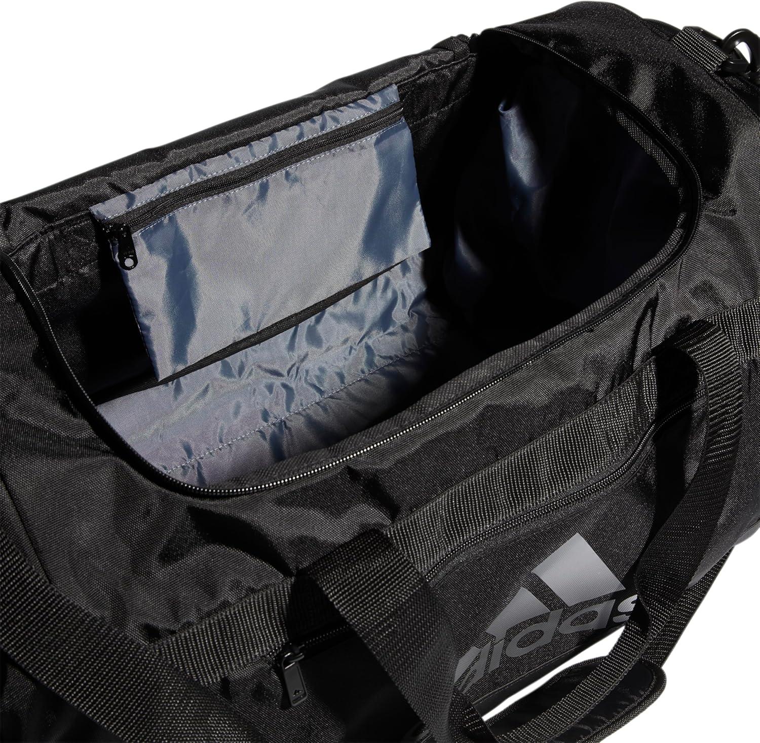 image:imageadidas Unisex Defender 40 Gym Duffel Bag for Men and WomenBlackSilver Metallic